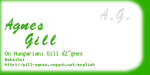 agnes gill business card